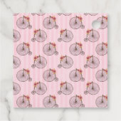 Roze en Gouden Steampunk Bedankjes Labels (Achterkant)