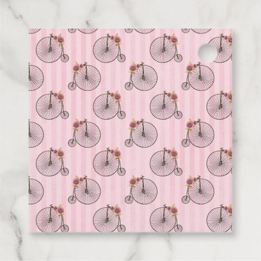 Roze en Gouden Steampunk Bedankjes Labels (Achterkant)