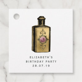 Roze en Gouden Steampunk Bedankjes Labels