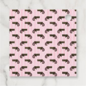 Roze en Gouden Steampunk Bedankjes Labels (Achterkant)