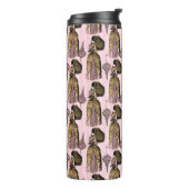 Roze en Gouden Steampunk Thermosbeker (Gedraaid links)