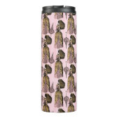 Roze en Gouden Steampunk Thermosbeker (Achterkant)