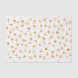 Roze en gouden sterren Confetti Tissue Paper Tissuepapier