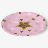 Roze en gouden sterren zijn een Bord van meisjespa (Gekanteld)