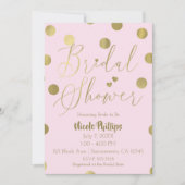 Roze en gouden Stippen Modern Glam Vrijgezellenfee Kaart (Voorkant)