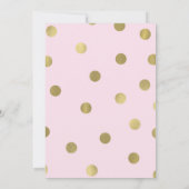Roze en gouden Stippen Modern Glam Vrijgezellenfee Kaart (Achterkant)