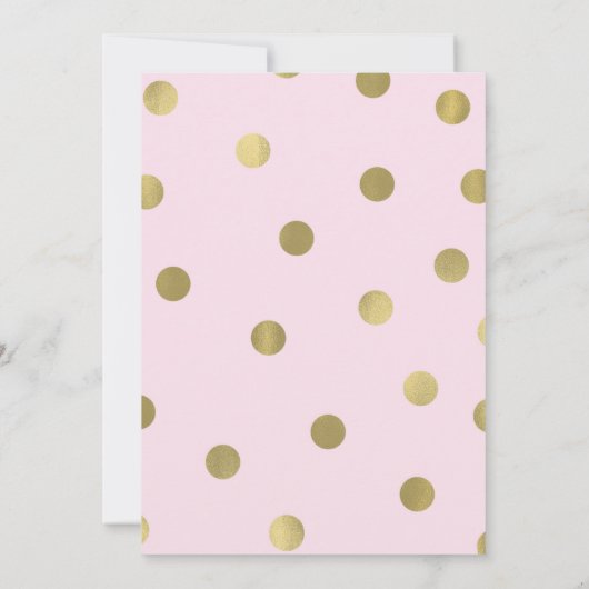 Roze en gouden Stippen Modern Glam Vrijgezellenfee Kaart (Achterkant)