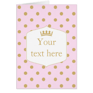 Roze en gouden Stippen Royal Crown Princess Fold C