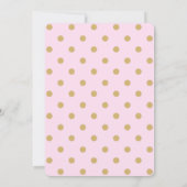 Roze en gouden Stippen Royal Crown Princess Kaart (Achterkant)