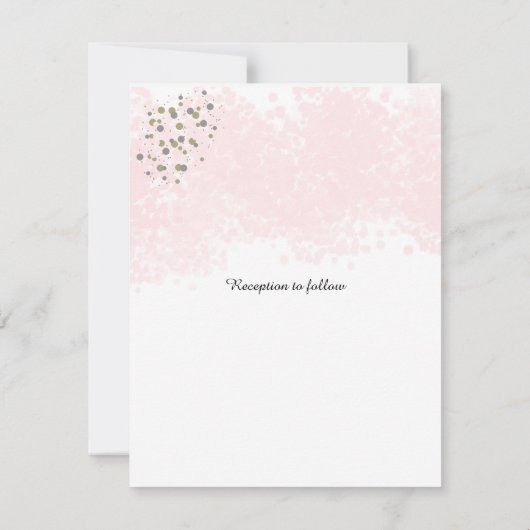 Roze en gouden Stippen Weddenschappen Kaart (Achterkant)