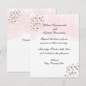 Roze en gouden Stippen Weddenschappen Kaart (Voorkant / Achterkant)