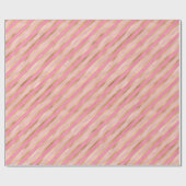 Roze en gouden strepen cadeaupapier (Vlak)