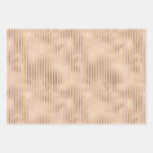 Roze en gouden strepen inpakpapier vel (Voorkant)