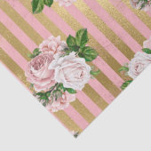Roze en gouden strepen met ontkoppeling van Rozen Tissuepapier (Detail)