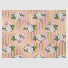 Roze en gouden strepen met ontkoppeling van Rozen Tissuepapier