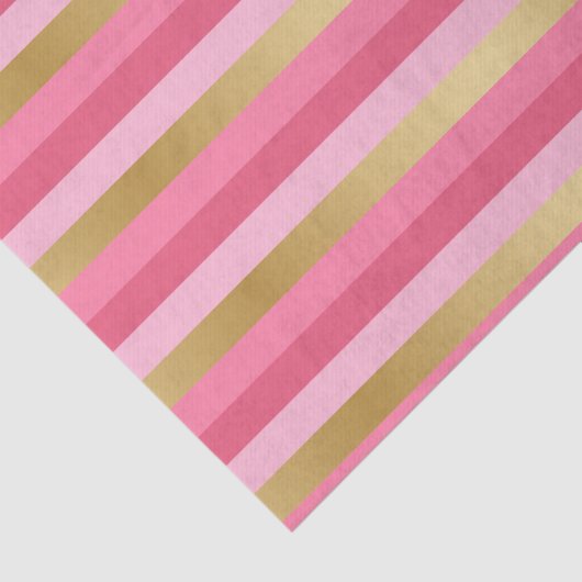 Roze en gouden strepen tissuepapier (Detail)