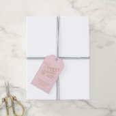 Roze en gouden suiker- en kruidenfavorietlabels cadeaulabel (Met Touw)