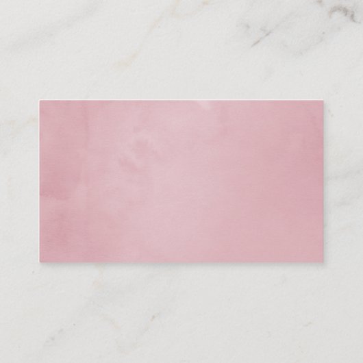 Roze en gouden tropische bloem plaatskaartje (Achterkant)