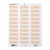 Roze en gouden Twinkle Lights Etiket (Full Sheet)