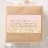 Roze en gouden Twinkle Lights Etiket (Insitu)