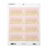 Roze en gouden Twinkle Lights Etiket (Full Sheet)
