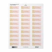 Roze en gouden Twinkle Lights Etiket (Full Sheet)