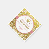 Roze en gouden Twinkle Twinkle kleine ster servett Servet (Hoek)