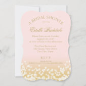 Roze en Gouden Twinkle Vrijgezellenfeest Kaart (Voorkant)