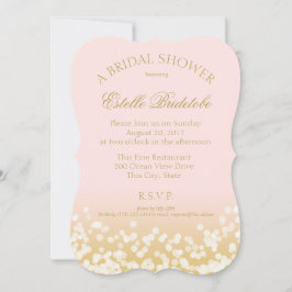 Roze en Gouden Twinkle Vrijgezellenfeest Kaart