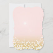 Roze en Gouden Twinkle Vrijgezellenfeest Kaart (Achterkant)