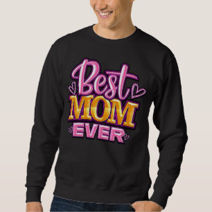 Roze en gouden typografie voor de beste moeder ooi trui
