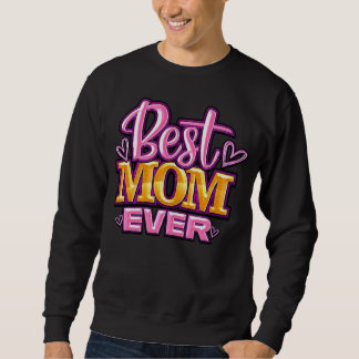 Roze en gouden typografie voor de beste moeder ooi trui