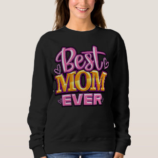 Roze en gouden typografie voor de beste moeder ooi trui