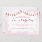 Roze en gouden uitnodiging (Voorkant)