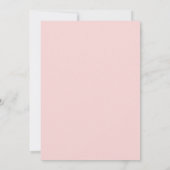 Roze en gouden uitnodiging voor hondenfeest met wa (Achterkant)