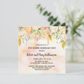 Roze en gouden uitnodigingen voor 50-jarig jubileu (Staand voorkant)