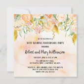 Roze en gouden uitnodigingen voor 50-jarig jubileu (Voorkant)