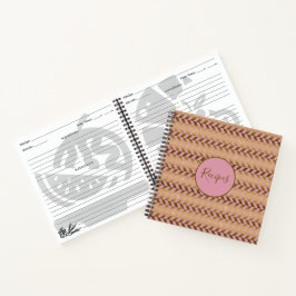Roze en gouden visgraat recepten notitieboek