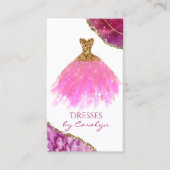 Roze en gouden Visitekaartje met naaktslachterij (Voorkant)