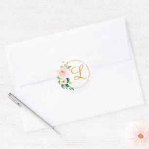 Roze en gouden Vrijgezellenfeest achtergrondfoto's Ronde Sticker