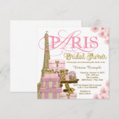 Roze en gouden Vrijgezellenfeest Kaart (Voorkant / Achterkant)