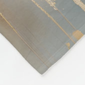 Roze en Gouden Wabi-Sabi Bloemen Grijze Achtergron Fleece Deken (Hoek)