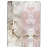 Roze en gouden Wabi-Sabi bloemen Klembord (Achterkant)