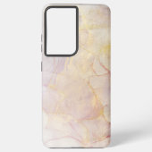 Roze en Gouden Waterverf Abstract Samsung Galaxy Hoesje (Achterkant)
