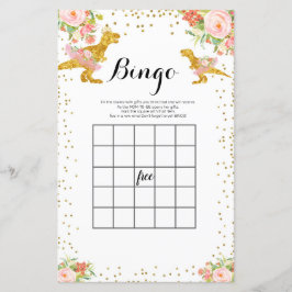 Roze en gouden Waterverf Bingo Game