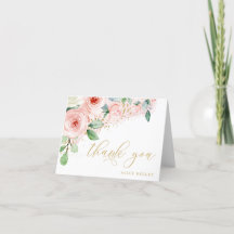 Roze en gouden waterverf bloemstuk gepersonaliseer