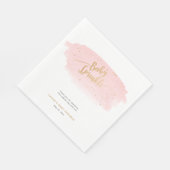 Roze en Gouden Waterverf Meisje Baby Sprinkle Servet (Hoek)