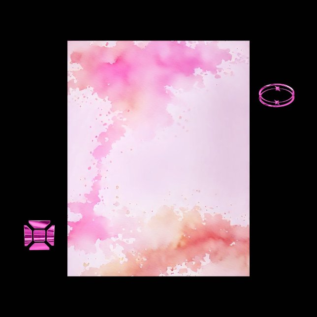 Roze en Gouden Waterverf Scrapbook Papier (Creator heeft geüpload)