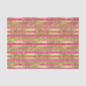 Roze en gouden Waterverf strepen Tissuepapier (Voorkant)