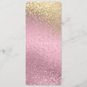 Roze en gouden weddenschappen programmakaart (Achterkant)